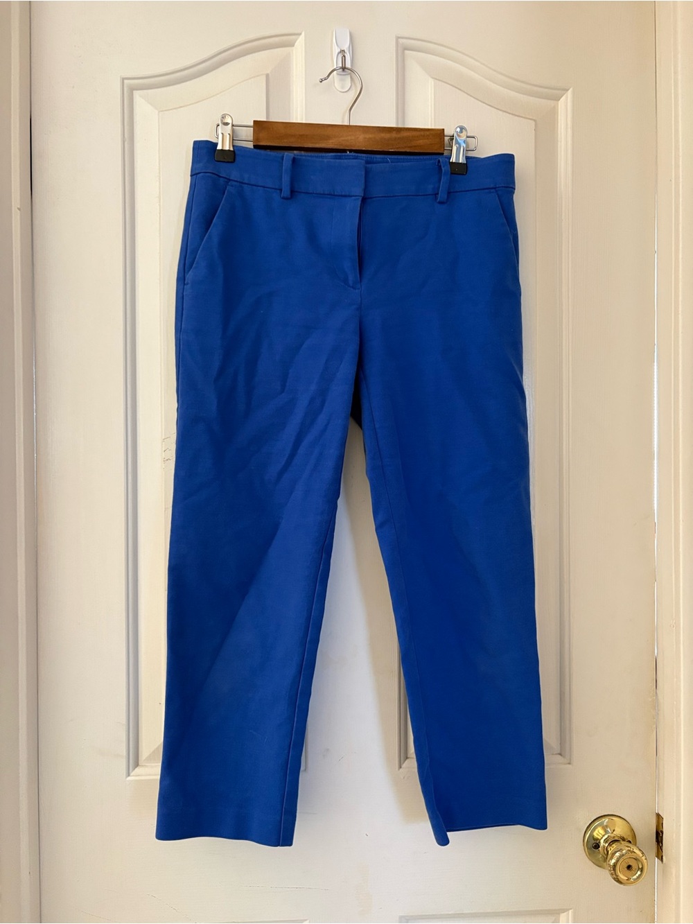 Women’s Petite Loft Rivera Slim Blue Capri work pants